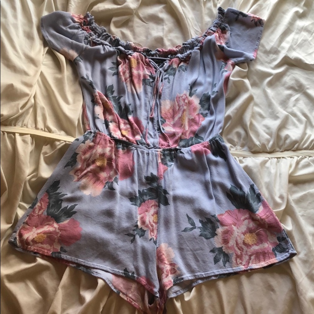 Off the shoulder romper.